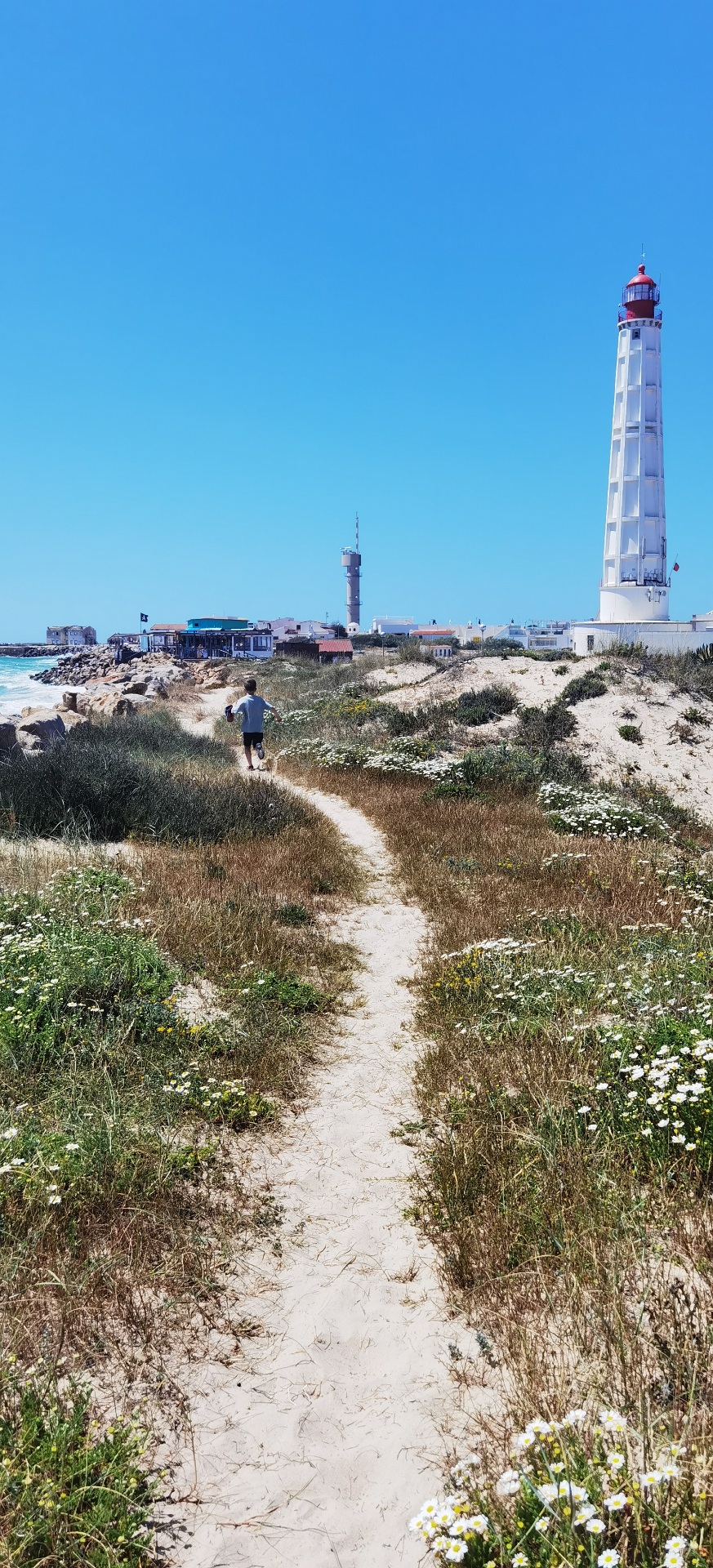 Phare de Farol sur une île en Algarve